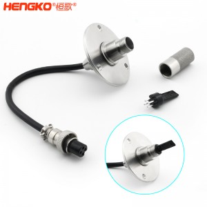 RS485遠(yuǎn)程高精度法蘭盤溫濕度傳感器高靈敏，數(shù)字信號濕度傳感器防水探頭