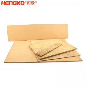 多孔徑燒結(jié)過(guò)濾銅濾板孔隙率均勻耐高溫阻力小粉末顆粒青銅濾芯，用于船舶工業(yè)