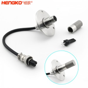 RS485遠(yuǎn)程高精度法蘭盤溫濕度傳感器高靈敏，數(shù)字信號濕度傳感器防水探頭